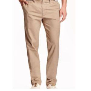 Classic Straight Pants Men's 32x34 /Cotton/Beige